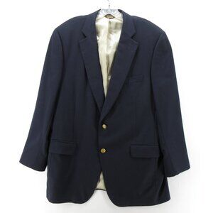 Paul Stuart Sport Coat 42 Semi Tall Blazer Wool Super 120s Gold Buttons